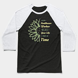 Social Worker Sunflower Design Gifts Baseball T-Shirt